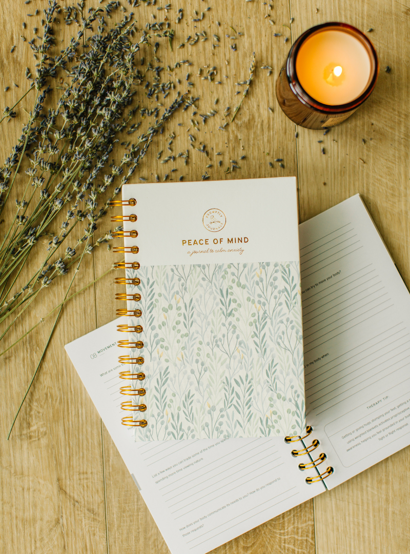 Peace of Mind: A Journal to Calm Anxiety - Eucalyptus Green